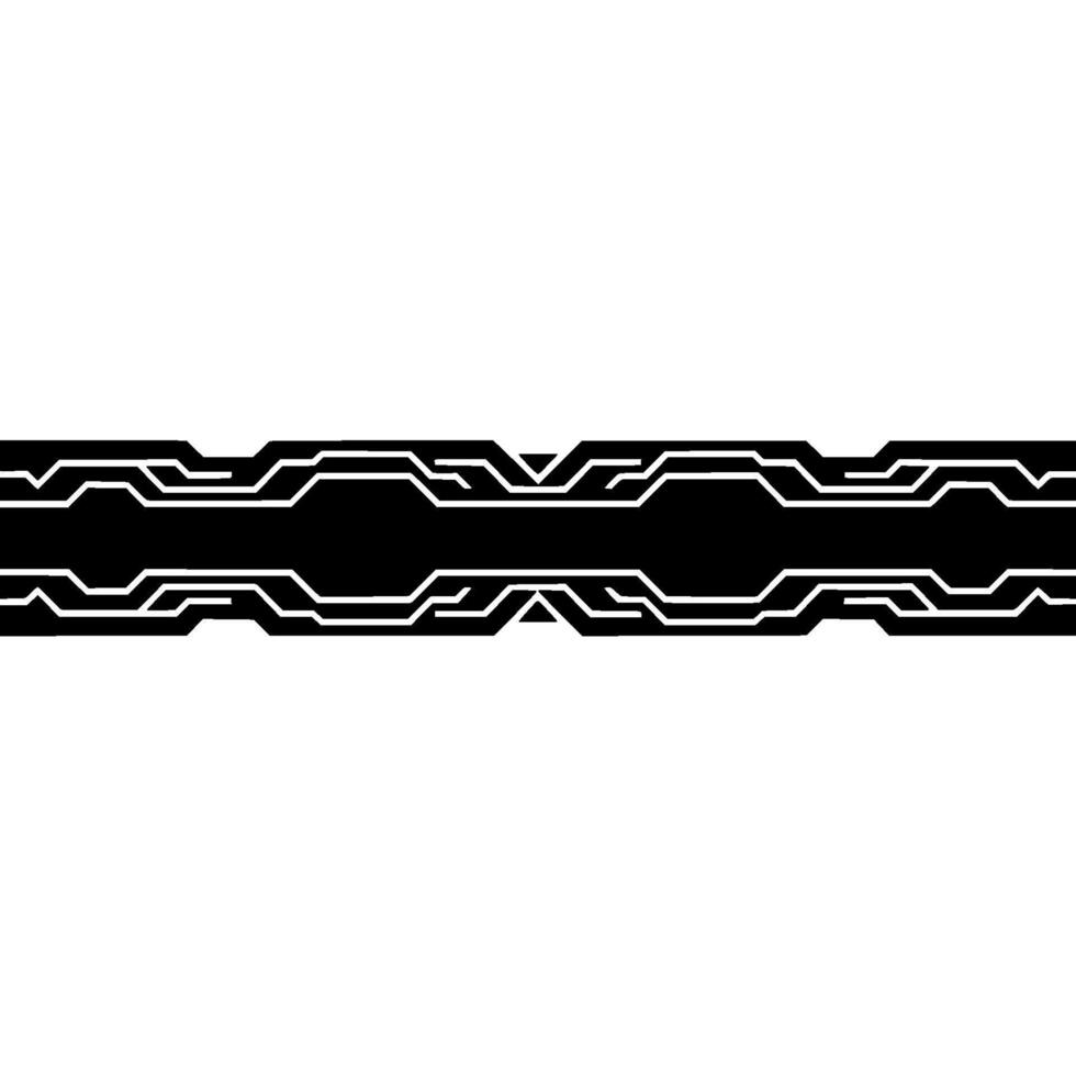 Abstract Tech Line Border, Geometric On White Background vector
