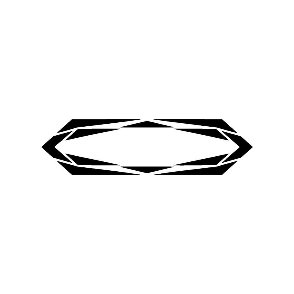 Geometric Black Oval, Minimalist Modern vector