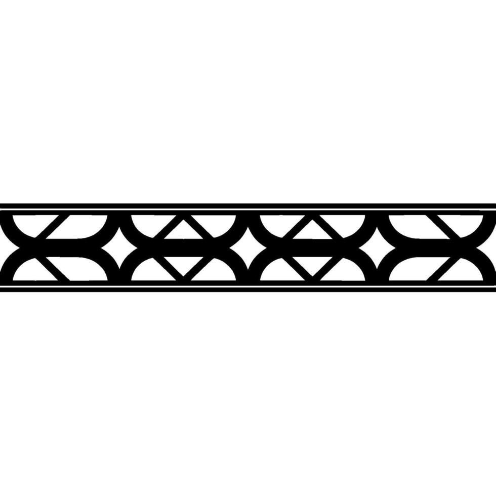 Black And White Geometric Border, Illustration vector