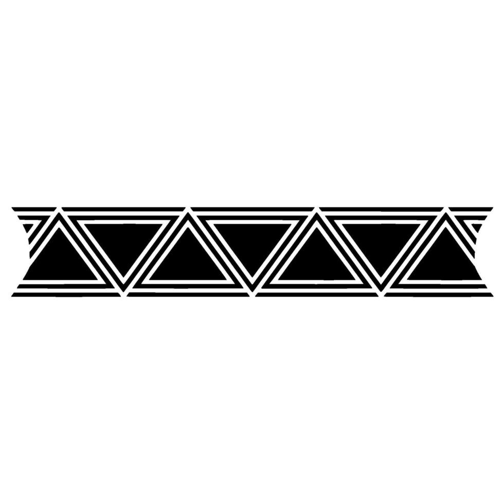 Geometric Triangle Border, Abstract Element, Black White vector