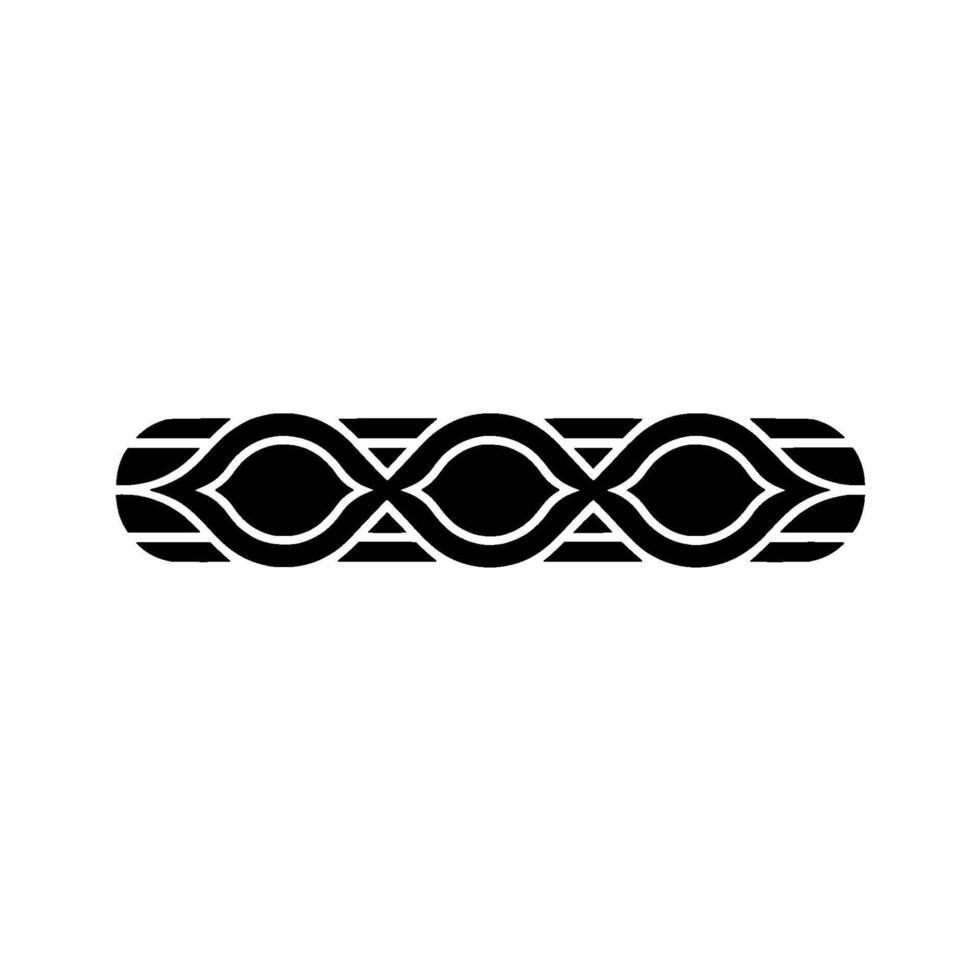 Abstract Black And White Wave Ornament, Element vector