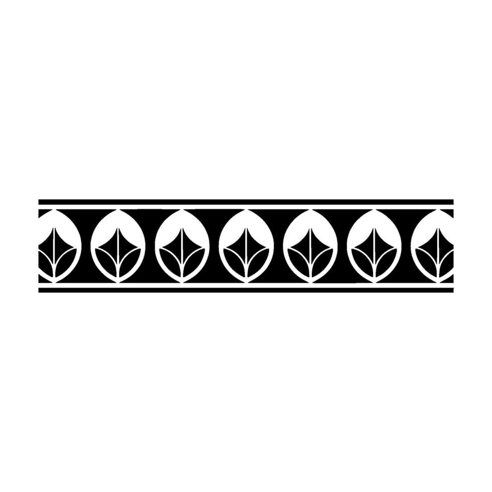 Geometric Pattern Border In Minimalist Black And White vector