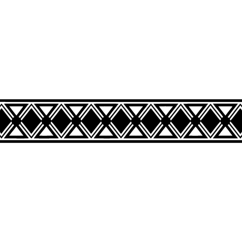 Geometric Border, Black And White Diamond Pattern On Light Background vector