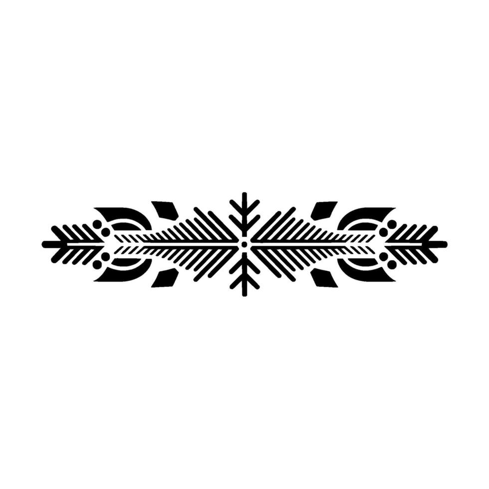 Minimalist Winter Border Snowflake Berry Motif vector