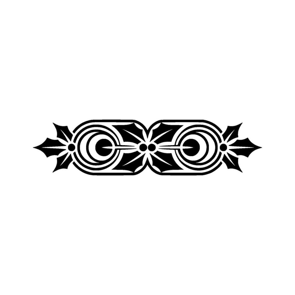 Black Geometric Border On White Background Decorative Element vector