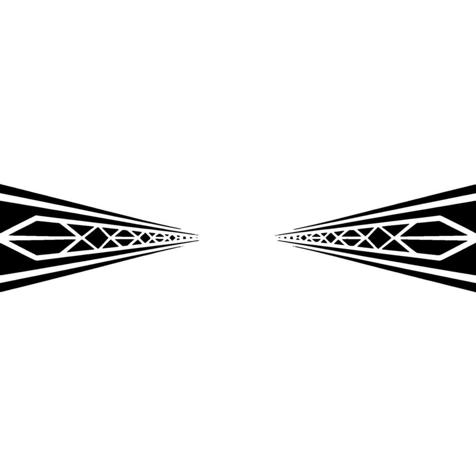 Abstract Geometric Perspective In Black And White vector