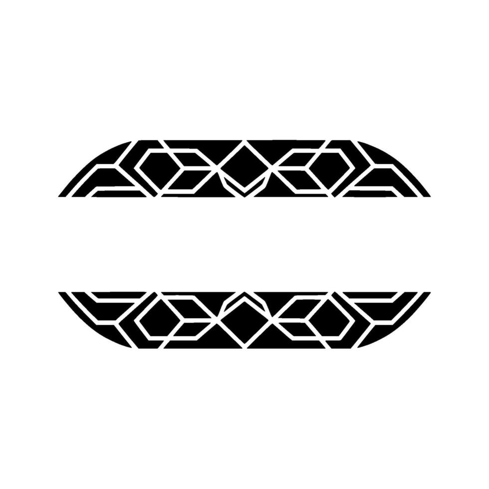 Geometric Black White Divider Art Deco Element, Minimalist Style vector