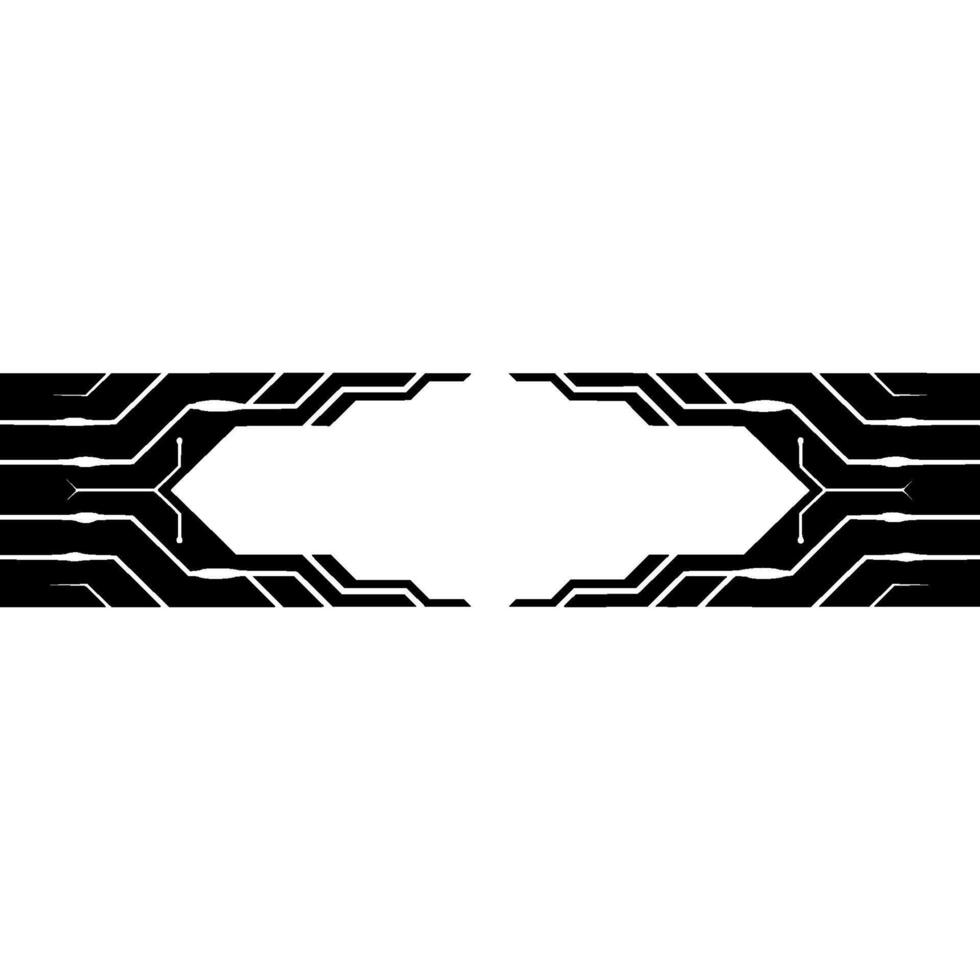 Abstract Tech Circuit Board Border With White Space vector