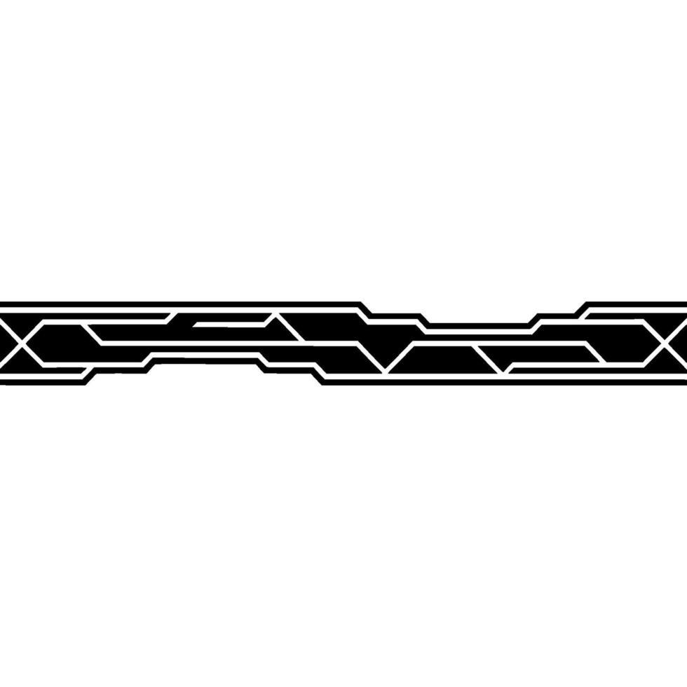 Abstract Tech Border Minimalist Black White Futuristic vector