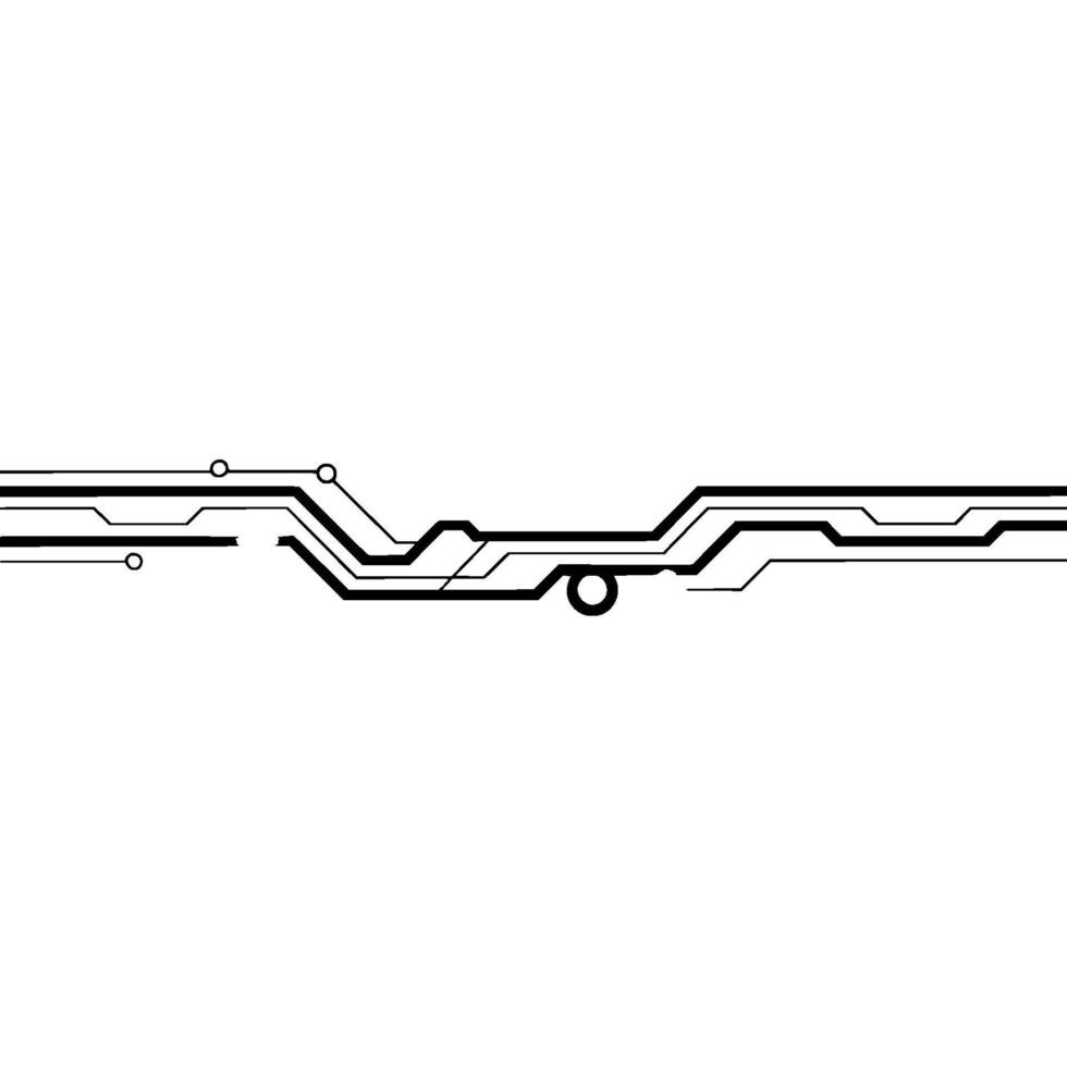 Abstract Tech Circuit Board Lines On White Background vector