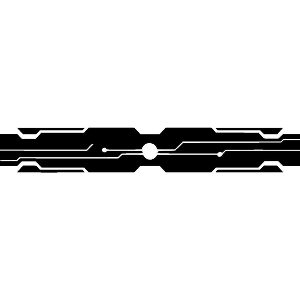 Modern Tech Circuit Board Element Minimalist, Abstract On White vector