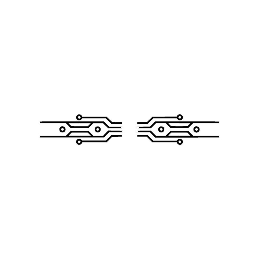 Abstract Circuit Board Element Technology Illustration, Minimalist vector