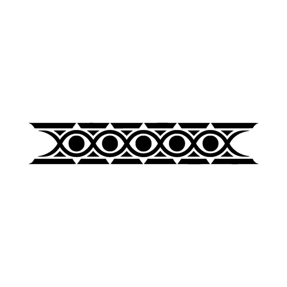 Ornamental Border, Black And White Geometric Pattern vector