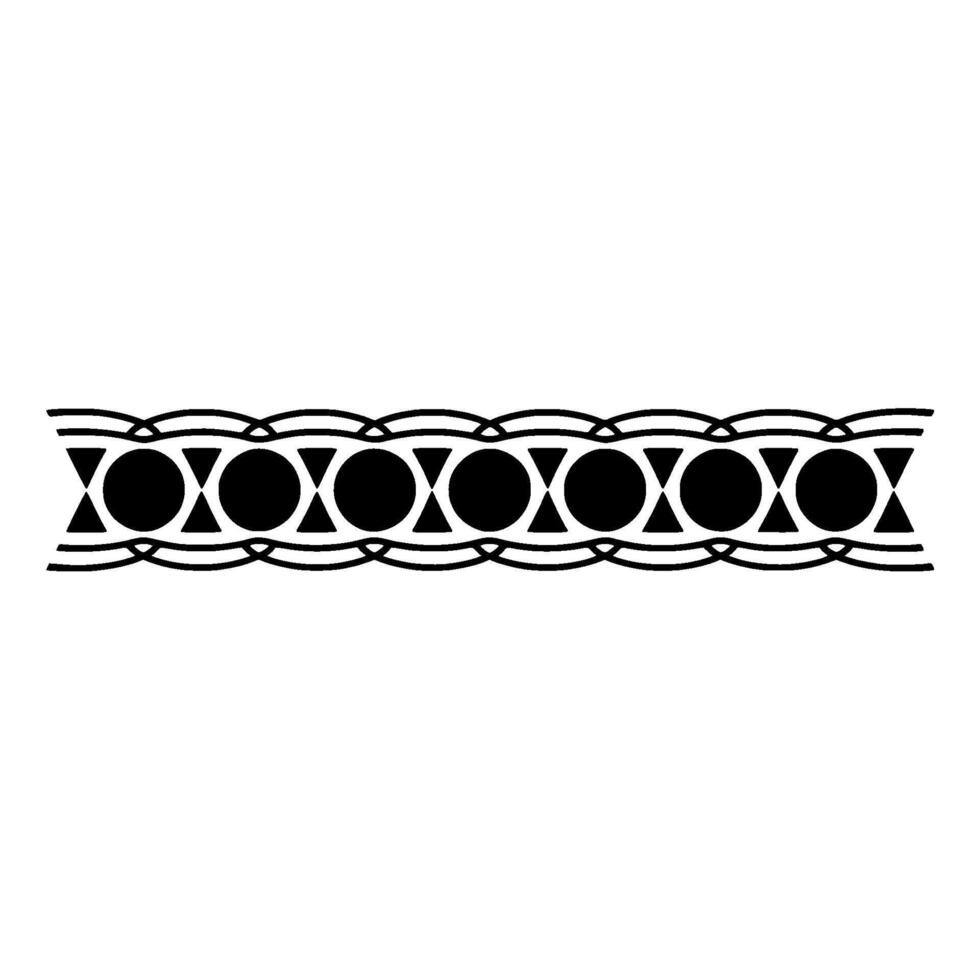 Modern Geometric Border In Black And White vector
