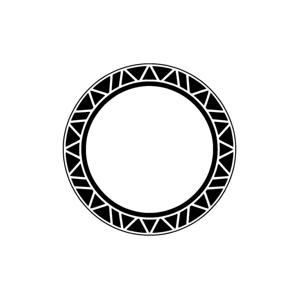 Black And White Geometric Circle On White Background vector
