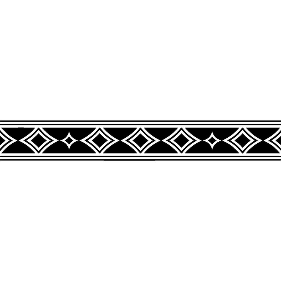 Geometric Black And White Border For Digital Art And vector