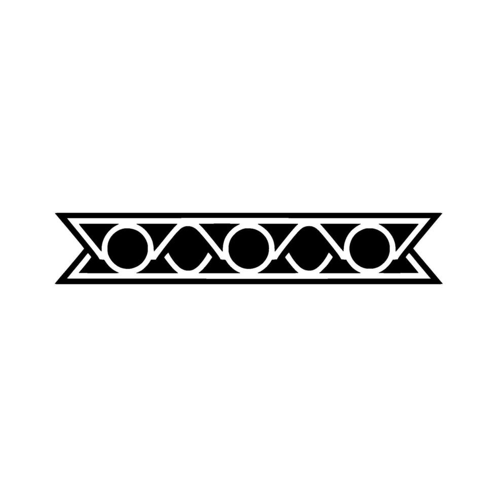 Geometric Black White Border, Abstract Minimalist Ornament vector