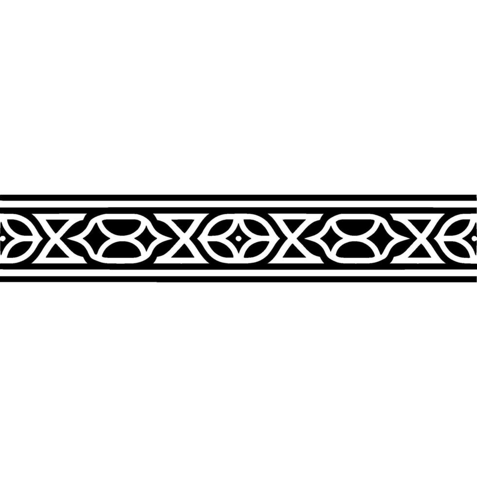 Minimalist Black And White Decorative Border vector