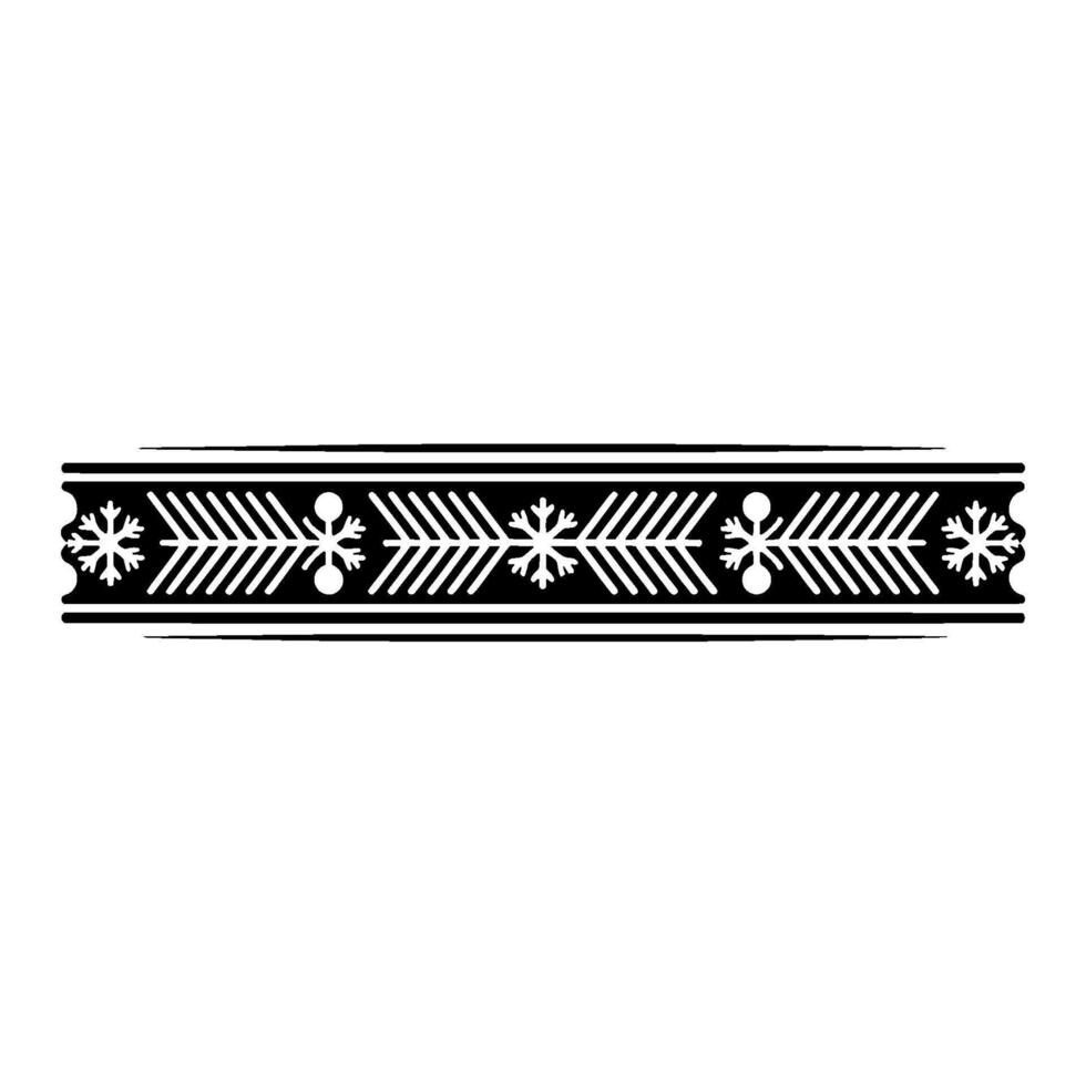 Geometric Decorative Border In Black And White Ornamental Element vector
