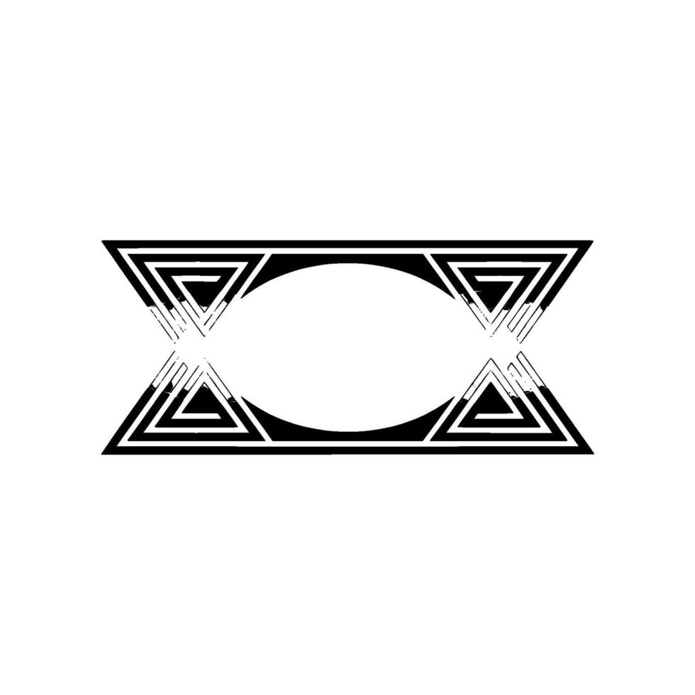 Geometric Frame With Triangle Pattern Minimalist Aesthetic vector