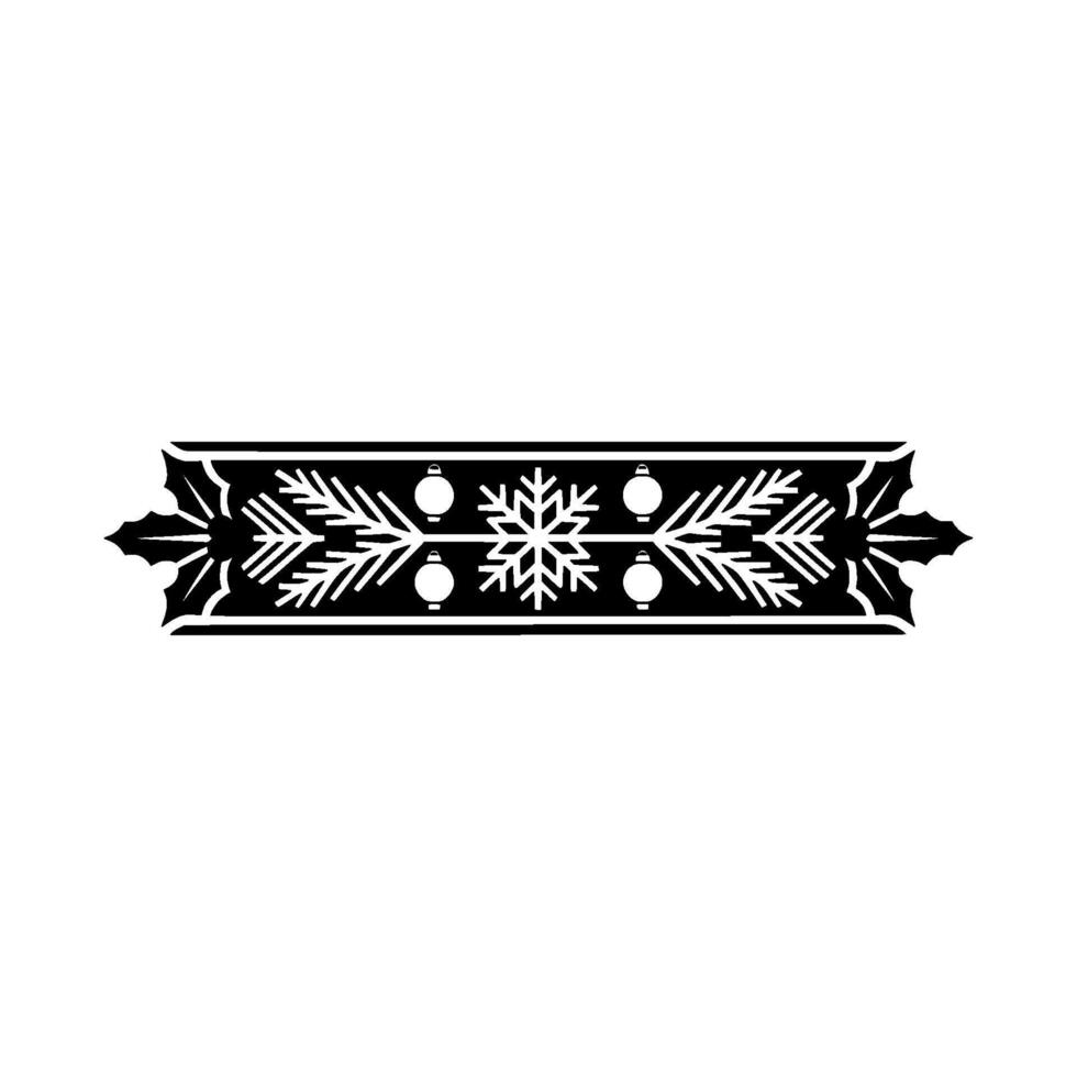 Minimalist Christmas Border, Holiday Ornament, Decorative Element vector