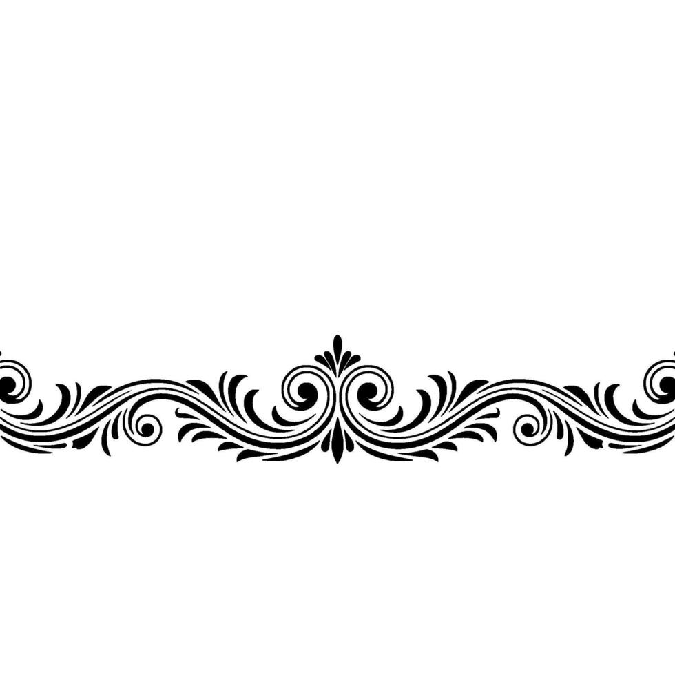 Elegant Black Flourish Border On Gradiant Background vector