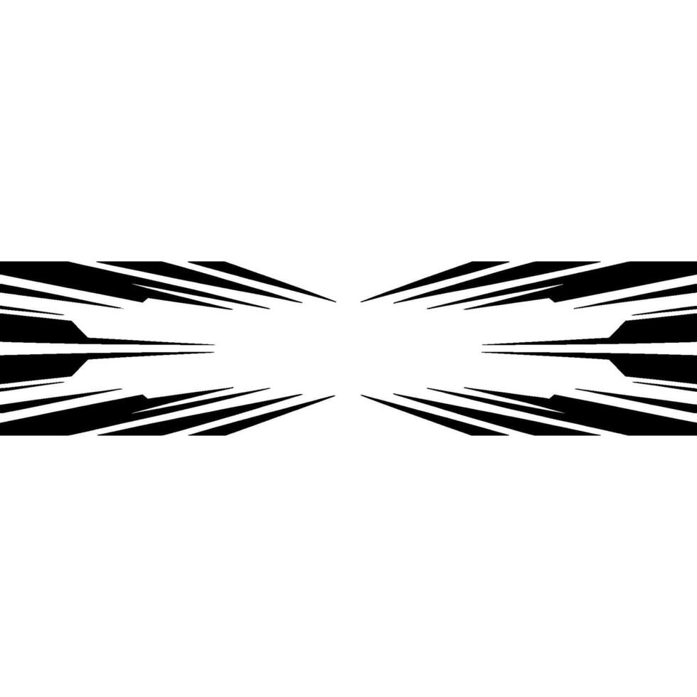 Abstract Black Burst Line Art Element On White Background vector