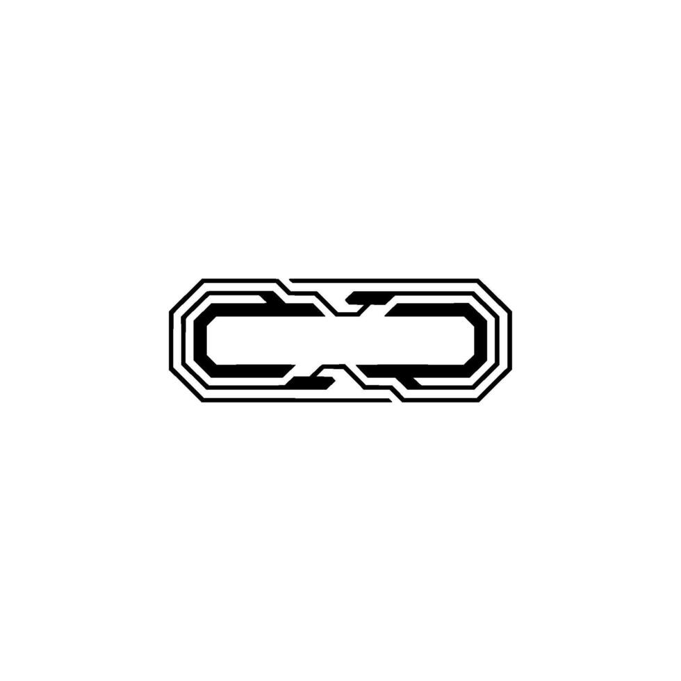 Futuristic Abstract Tech Element Black Geometric Symbol On Gradient Background vector