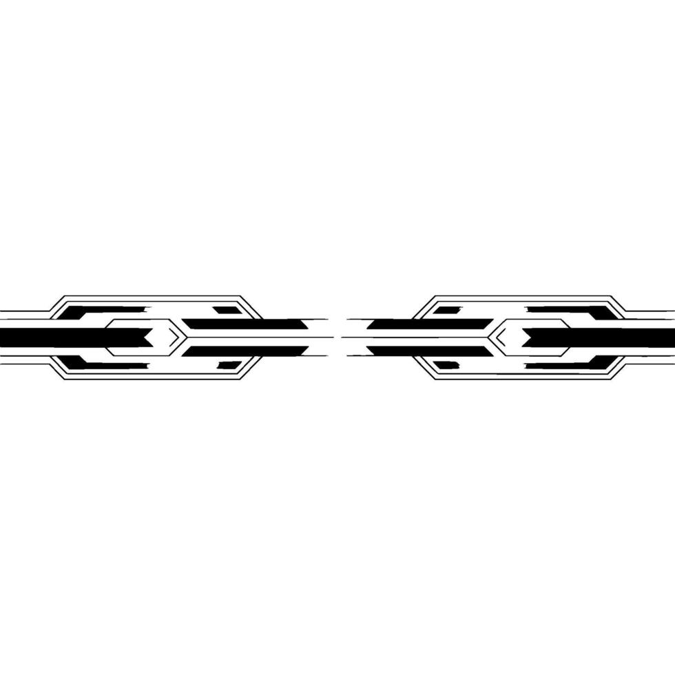 Abstract Tech Border Element Minimalist Geometric On White vector