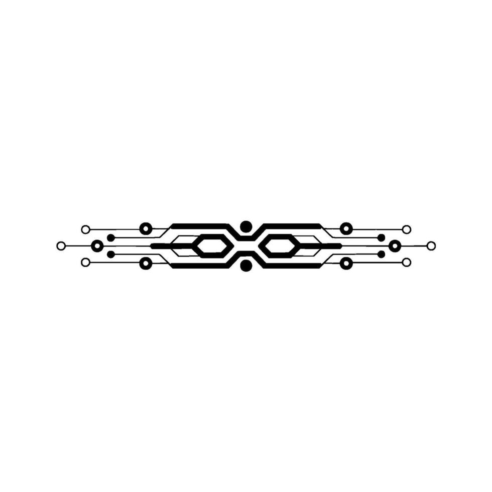 Geometric Circuit Board Element On Gradient Background vector