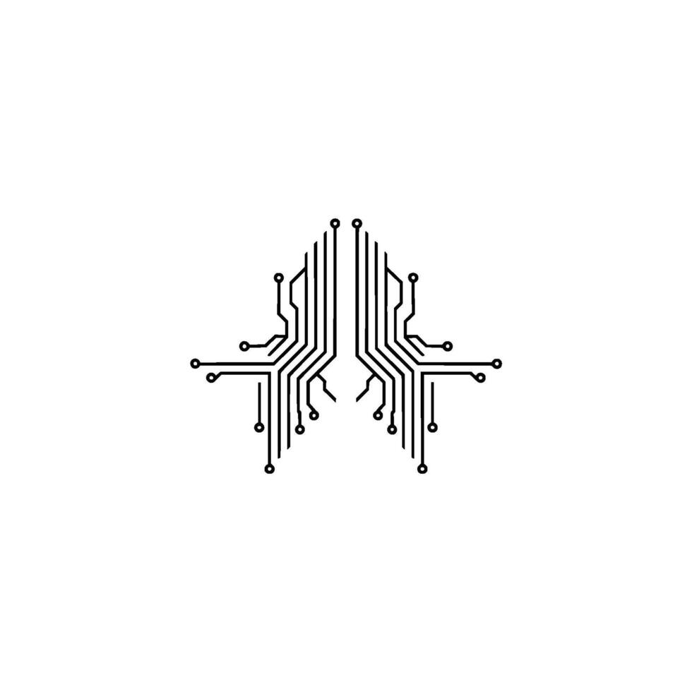Circuit Board Abstract In Minimalist On Light Grey vector