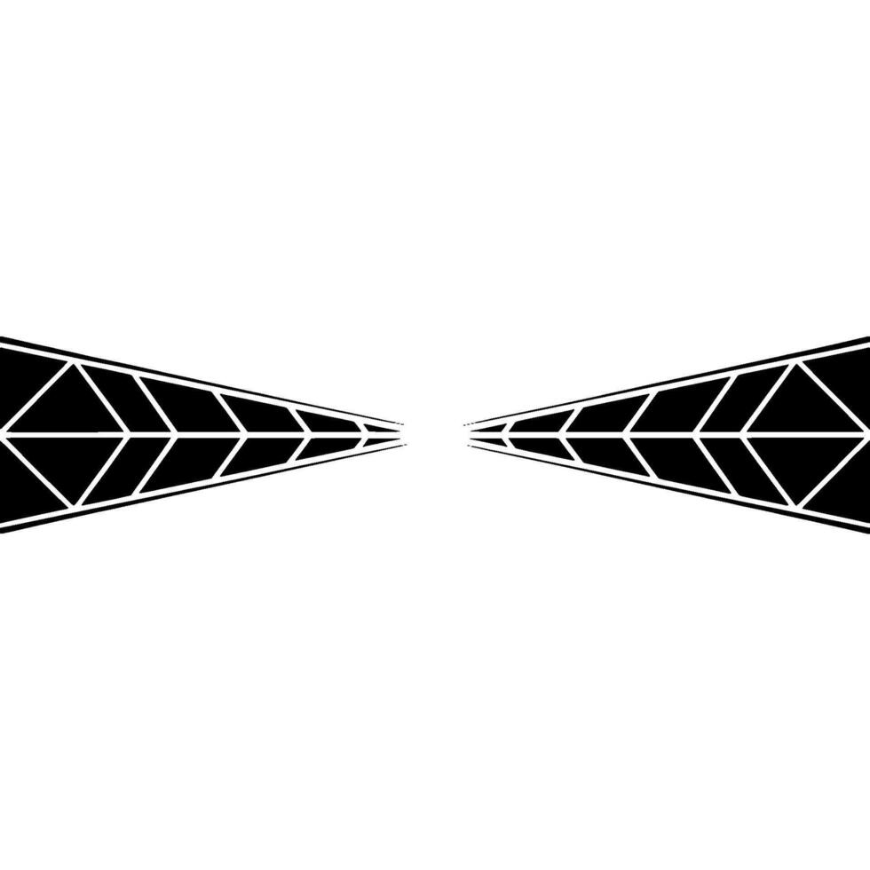 Geometric Perspective Black Triangles White Space vector