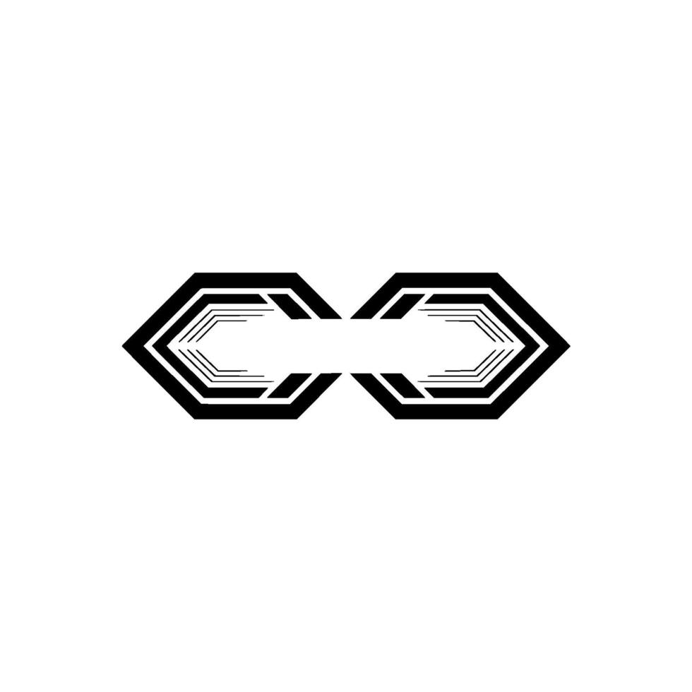 Geometric Abstract Black And White On A Plain Background vector