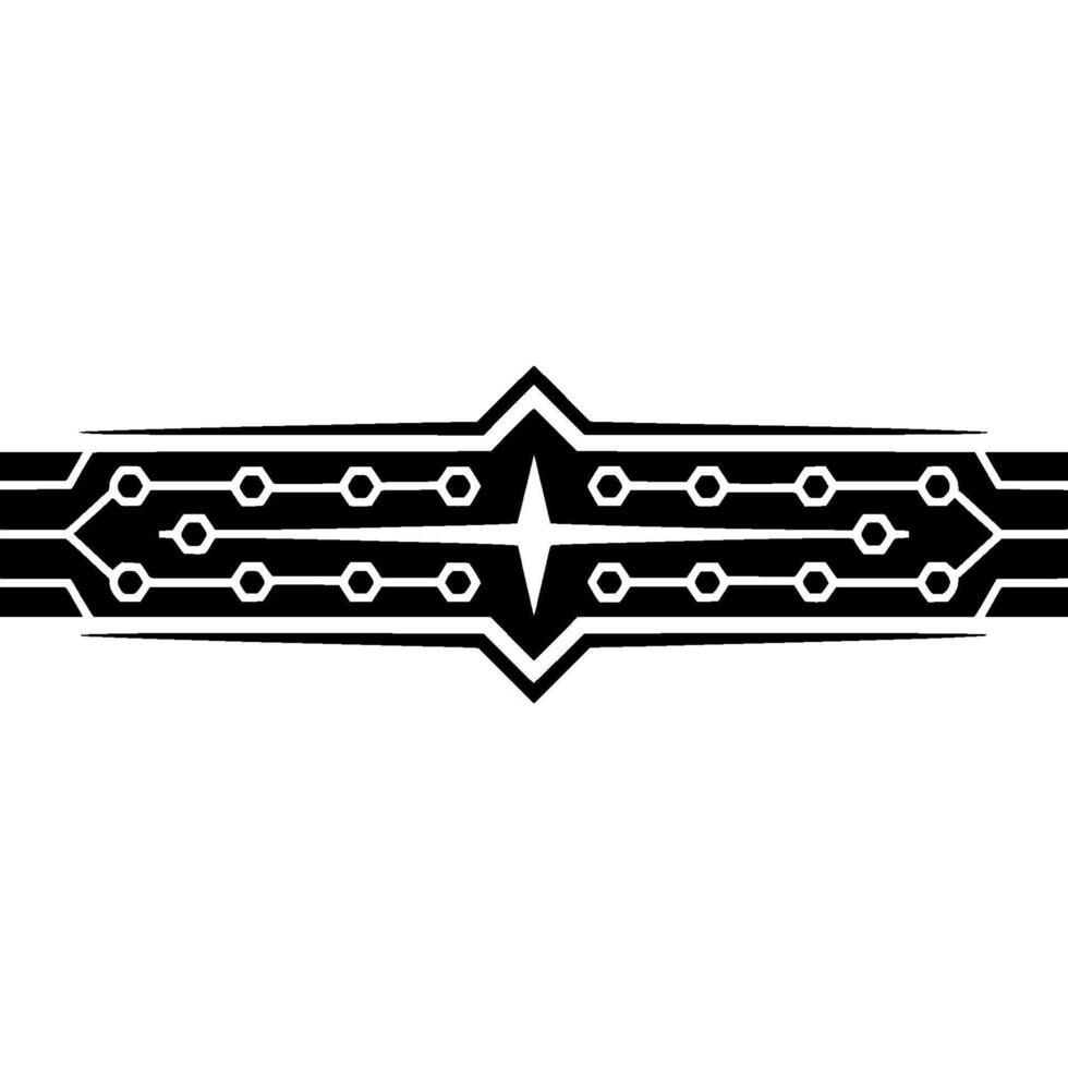 Minimalist Circuit Board Pattern In Black And White, Tech Background vector