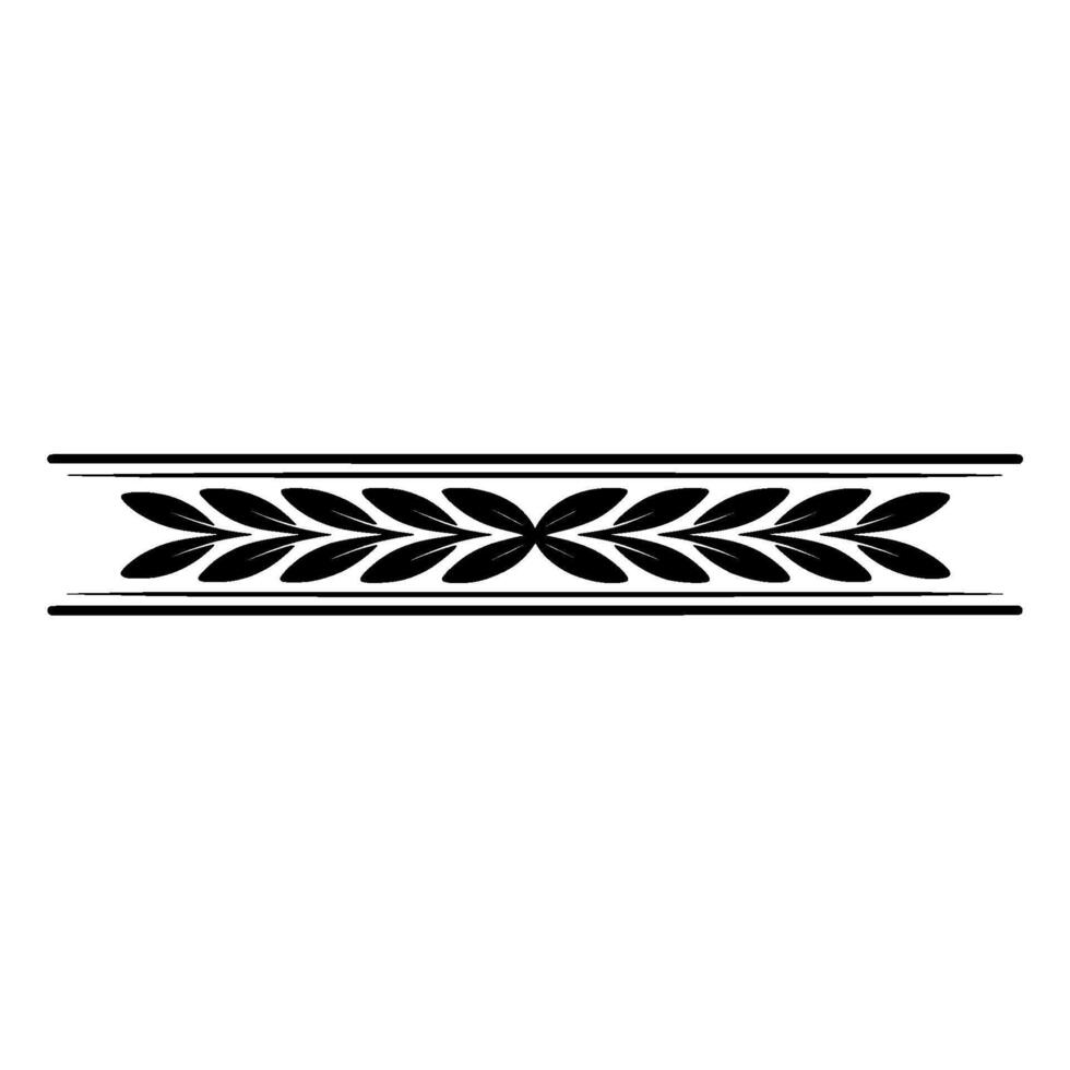 Laurel Wreath Divider Element On White Background vector