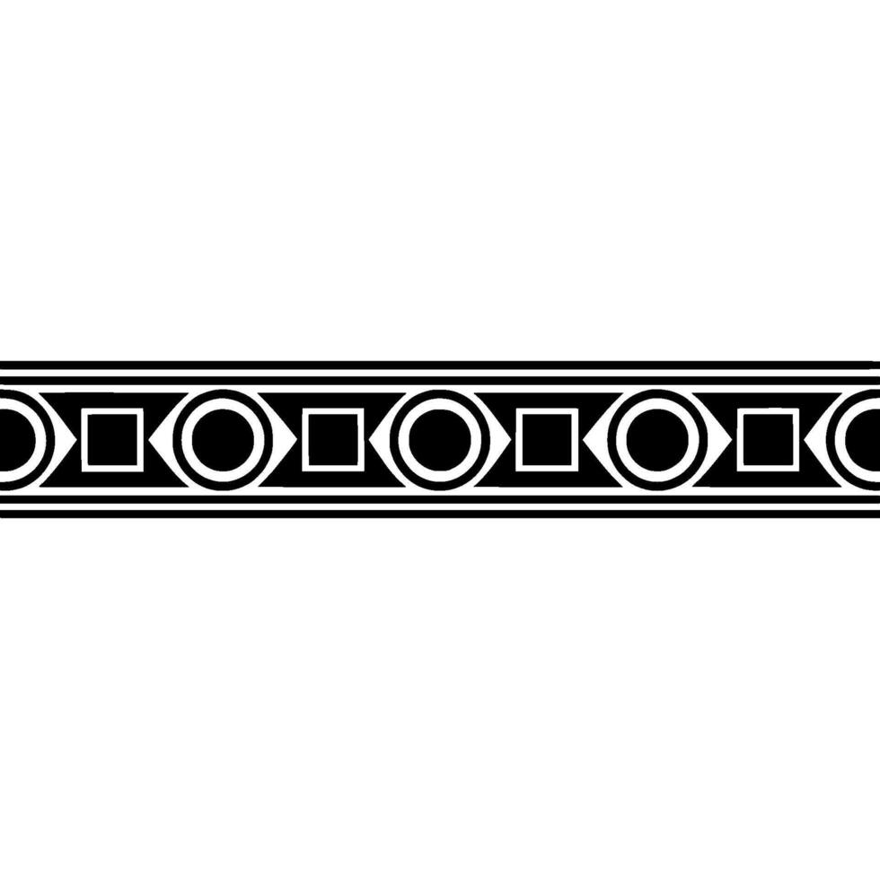 Minimalist Geometric Border, Black And White, Repeatable Pattern vector