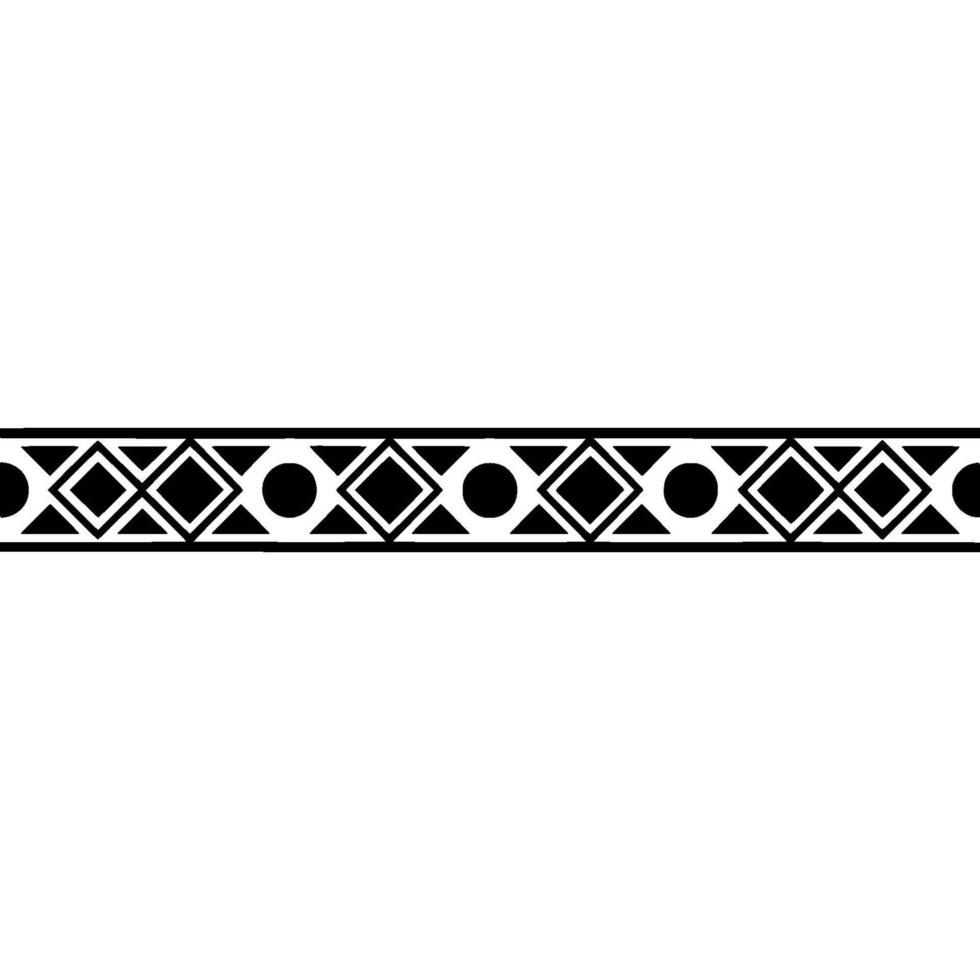 Geometric Border, Modern Abstract Pattern, Minimalist, Grey Black vector