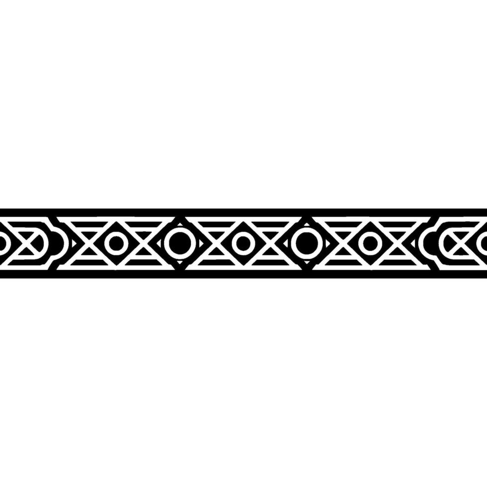 Abstract Geometric Border In Black And White, Elegant And Minimalist vector