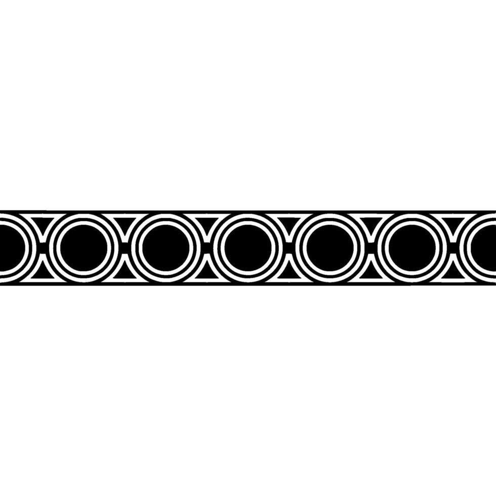Geometric Border Pattern, Black And White, Decorative Element vector
