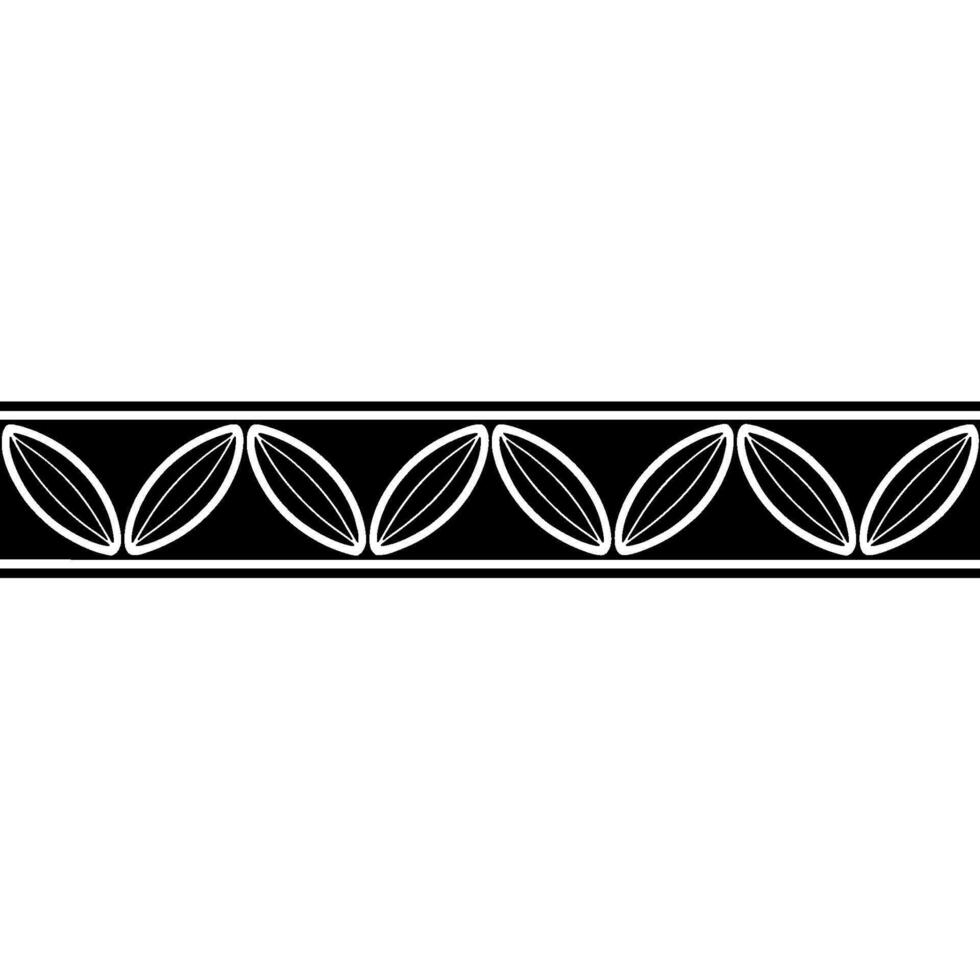 Abstract Black White Border Pattern For Elements vector