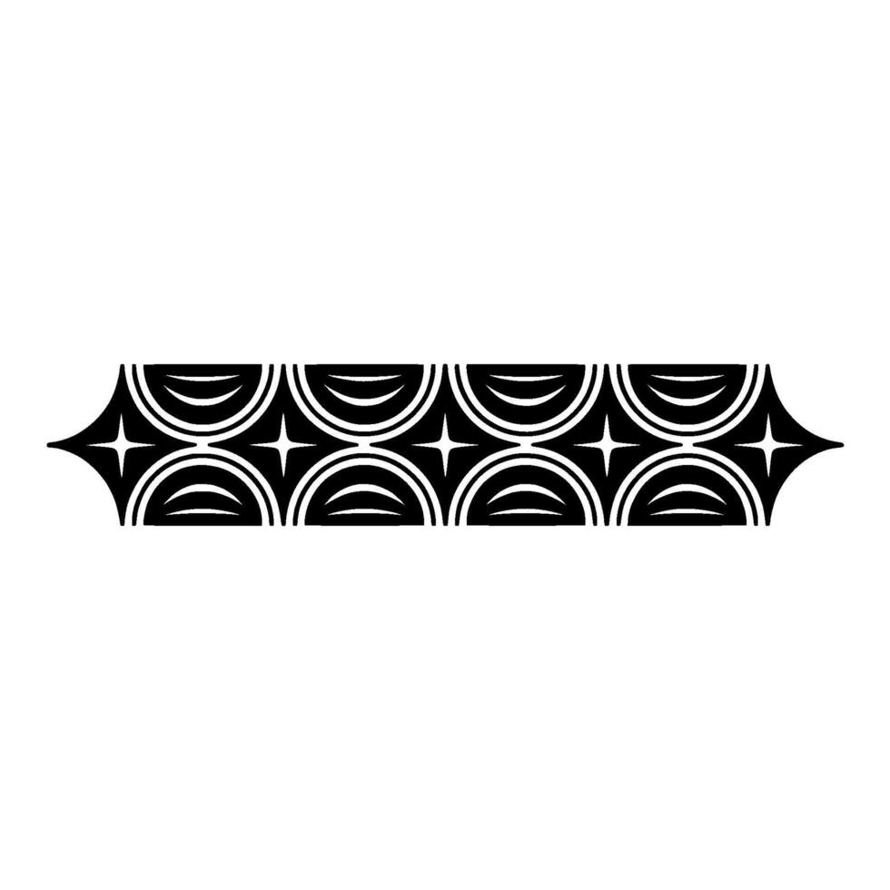 Geometric Black Pattern Border On White Background, Illustration vector