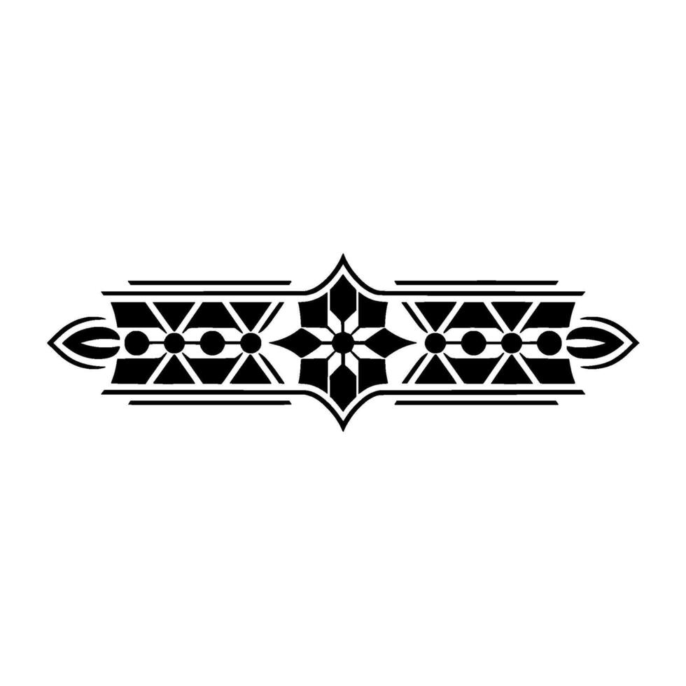 Geometric Ornamental Border With Red Accents On White Background vector