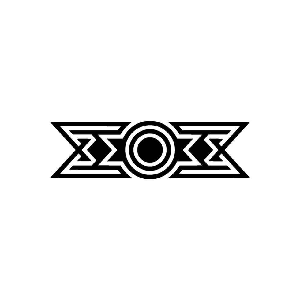 Minimalist Art Deco Border In Black On White vector