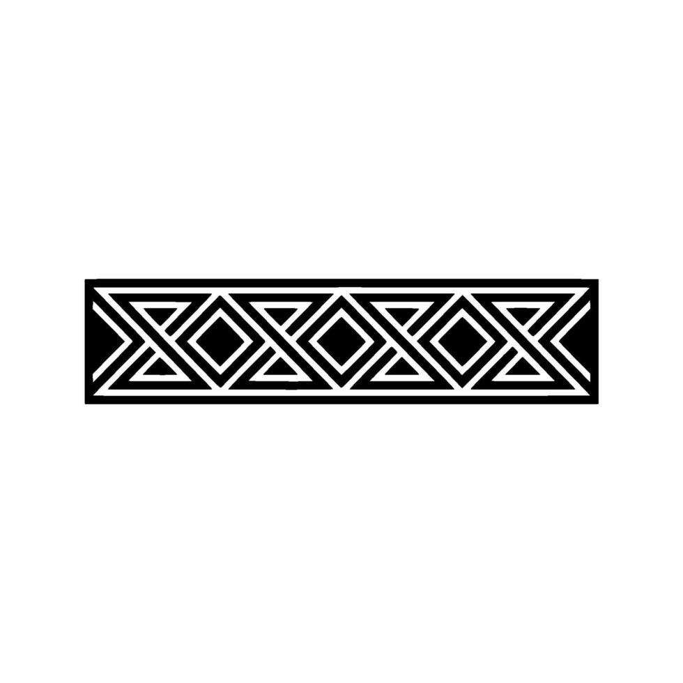 Minimalist Geometric Border, Black And White Pattern, Decorative Element vector
