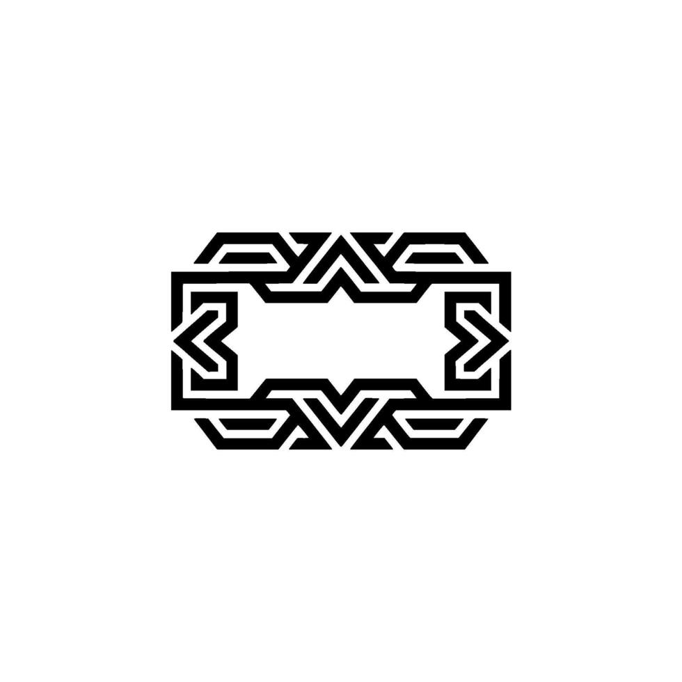 Geometric Black Border On White, Modern Minimalist Element vector
