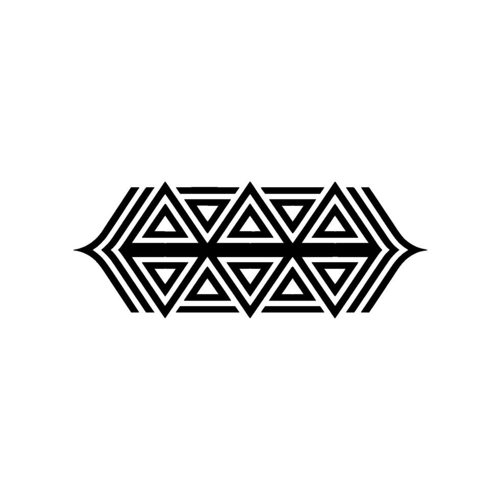 Geometric Black Triangle Pattern On White, Minimalist Element vector