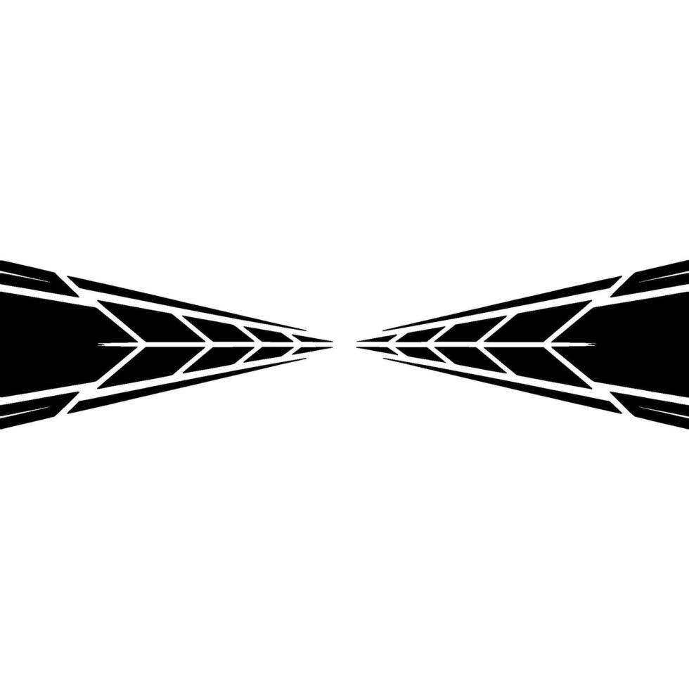 Abstract Perspective Black Geometric Shapes On White vector