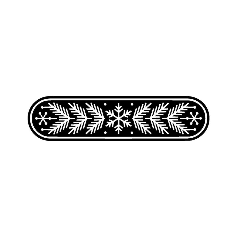 Elegant Christmas Ornament With Fir Branches And Snowflake vector