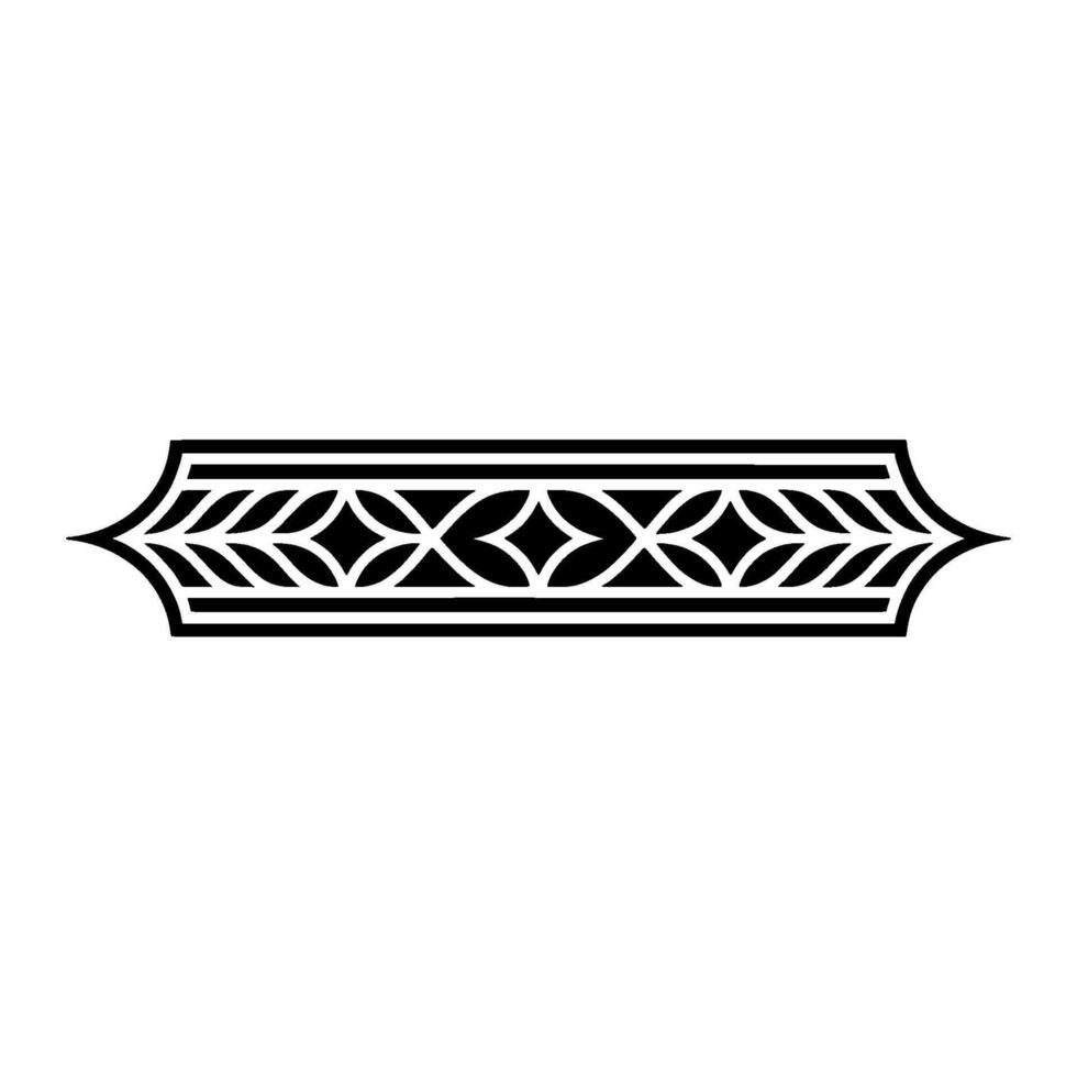 Minimalist Decorative Border Element In Black, Geometric vector