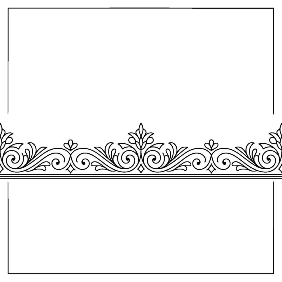 Elegant Ornamental Border, Classic Flourish, Frame Template vector